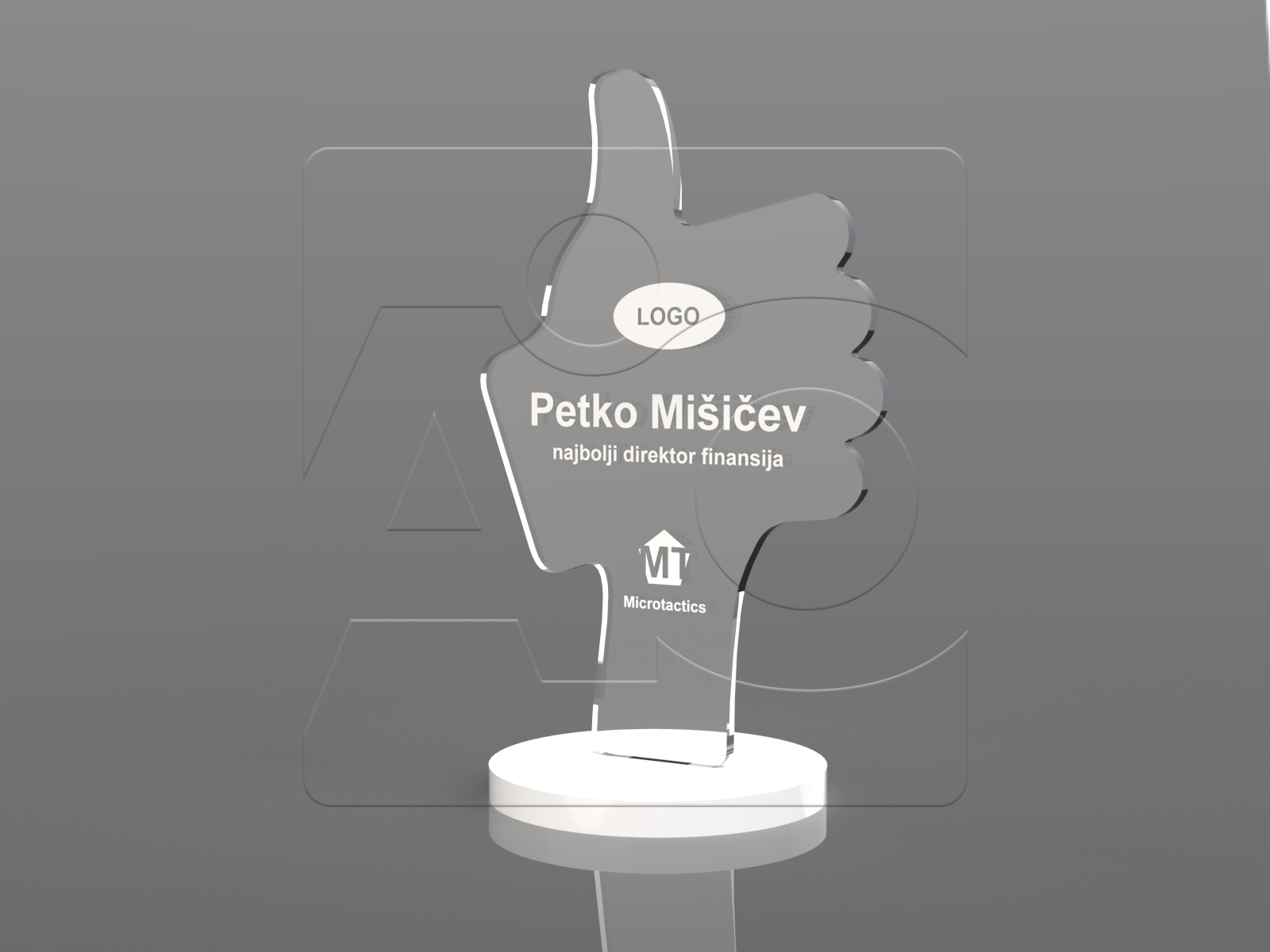 Plaketa od klirita Positive