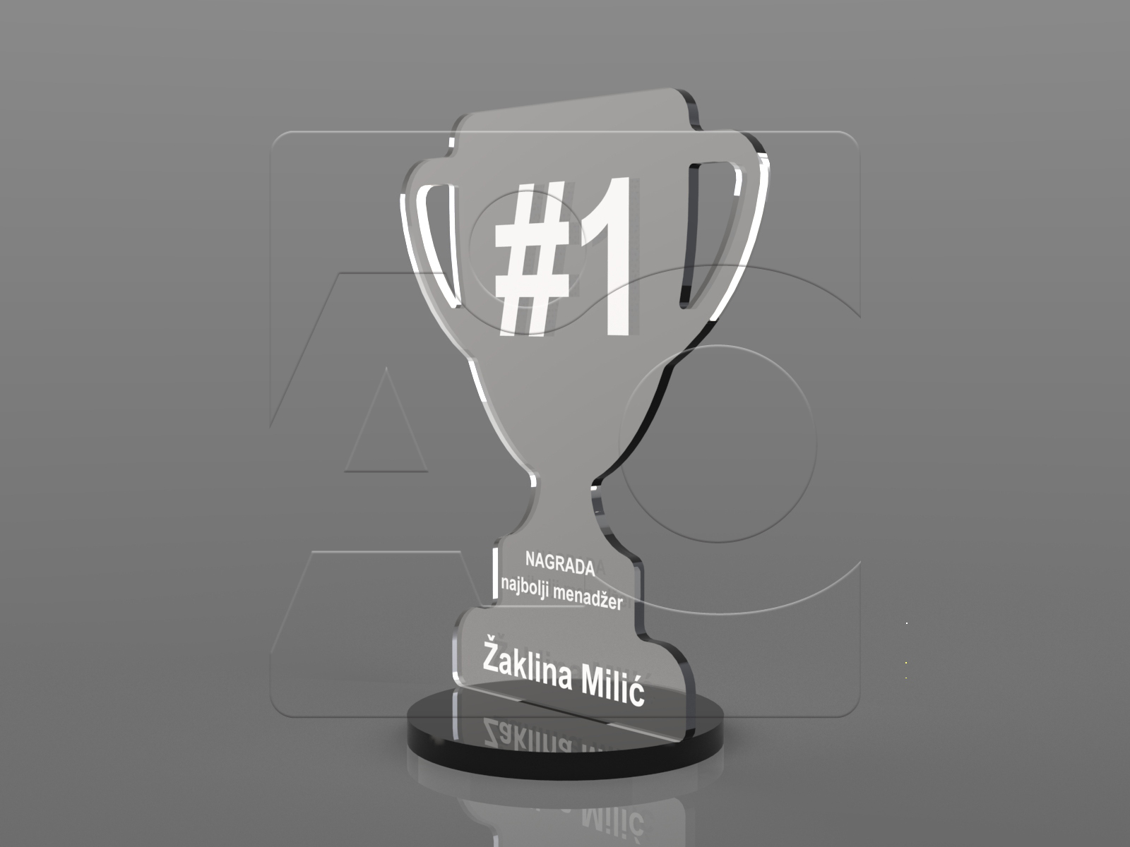 Plaketa od klirita Winner