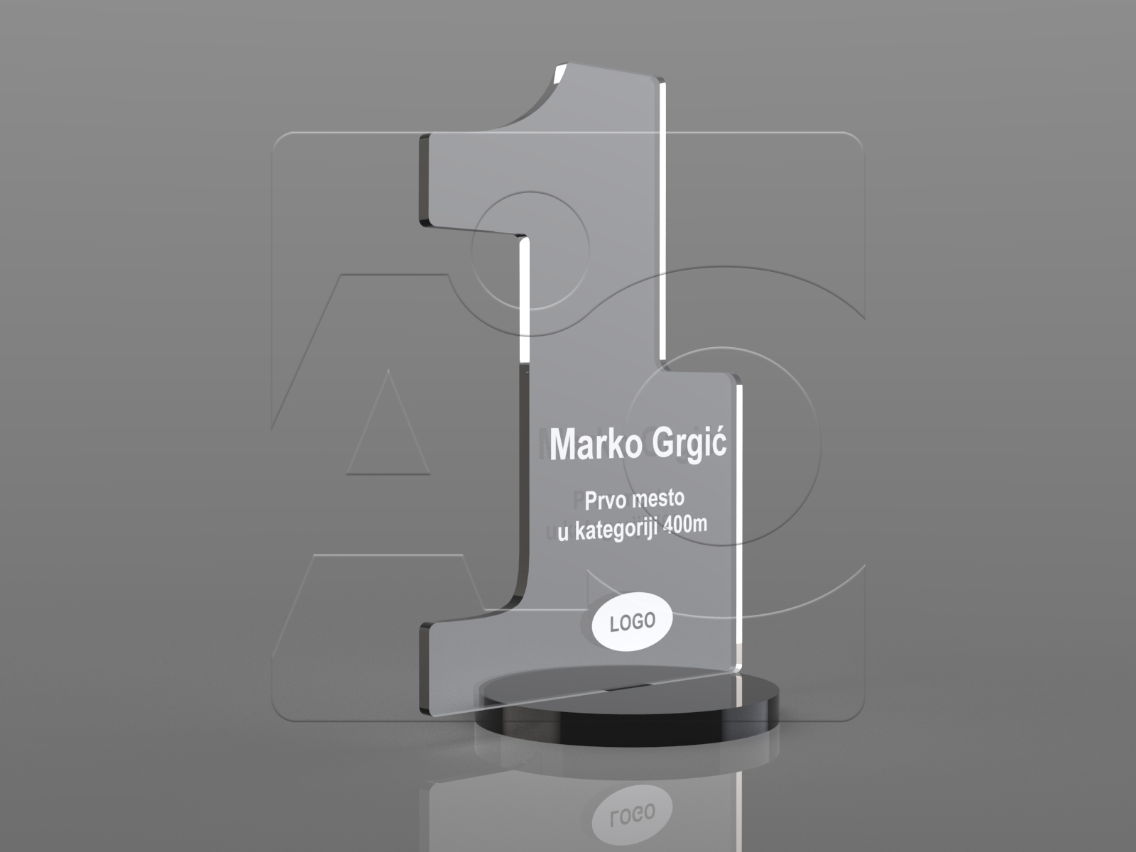 Plaketa od klirita Uno