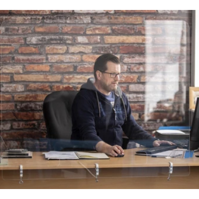 Covid-19 Clear Clamp On Desk