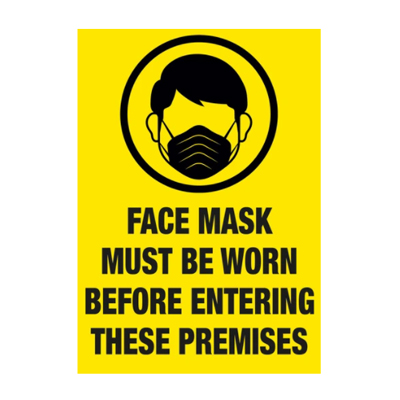Covid-19 Use Face Masks Must Be Worn Poster