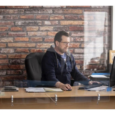 Covid-19 Clear Clamp On Desk 1