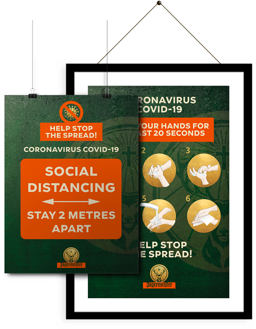 Jagermeister Social Distance poster