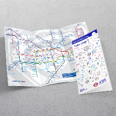 London Tube Map printed Flyer London Tube Map Printed