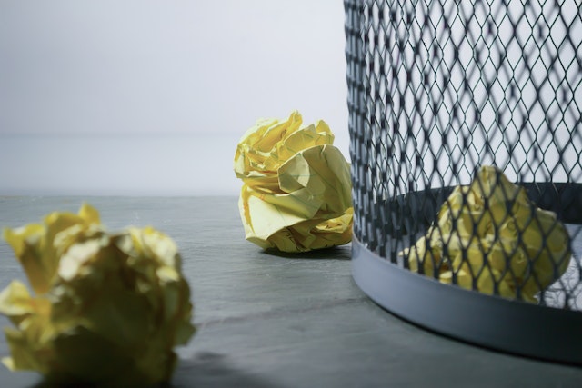 Remove Individual Office Waste Bins with Company Logo Waste Bins