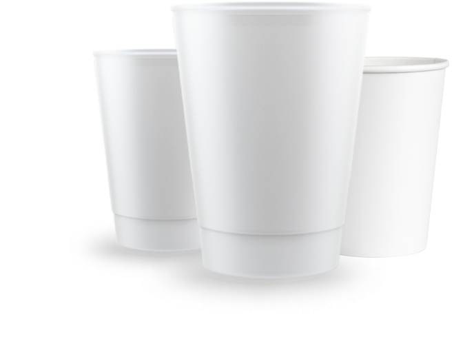 White paper cup