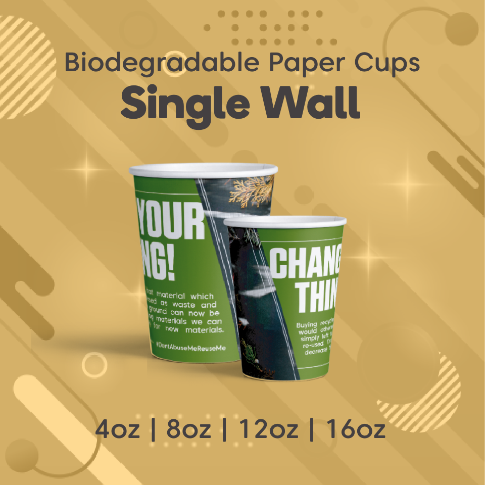biodegradable single wall paper cup