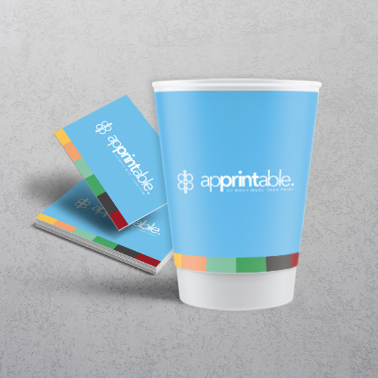 Blue Branded paper cup