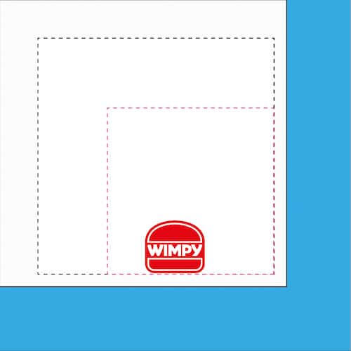 vector logo artwork on napkin