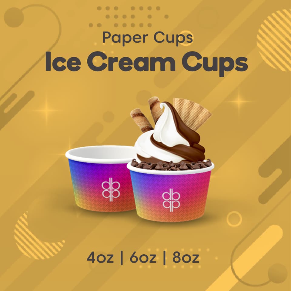 Branded ice cream cups