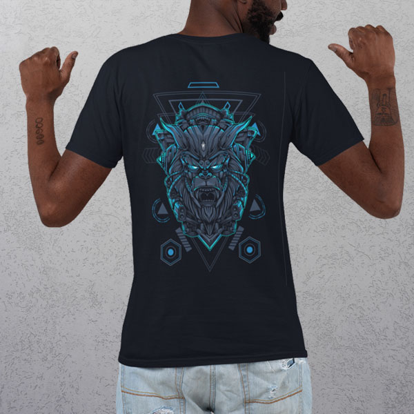 personalised printed t-shirt with back printed