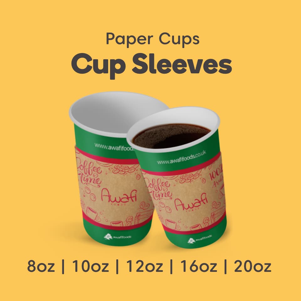 personalised branded paper cup sleeves