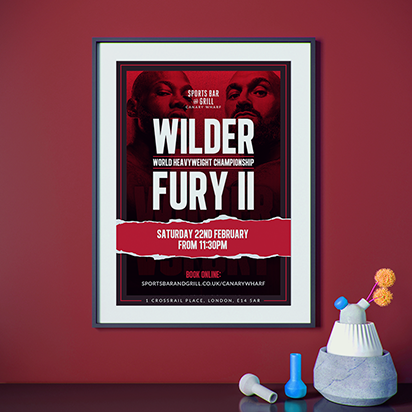 Boxing Poster design with Red background
