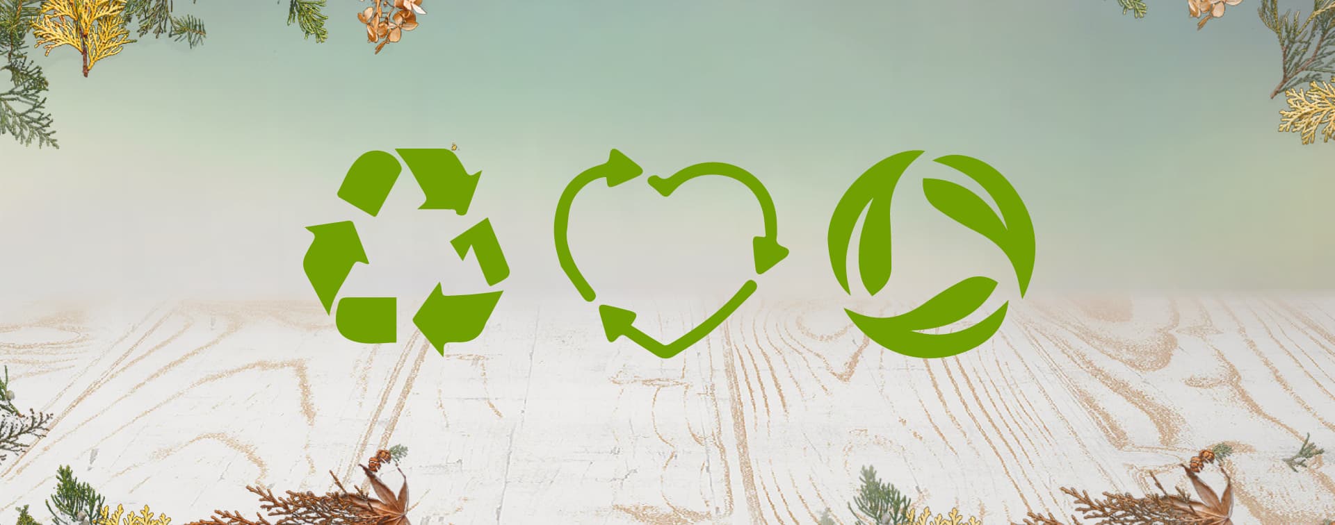 recycled printing green banner