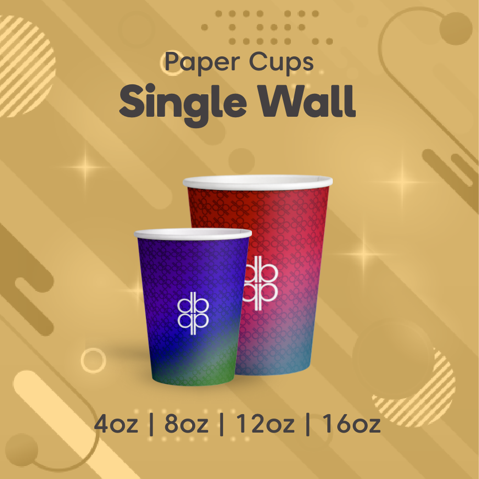 single wall paper cup size options