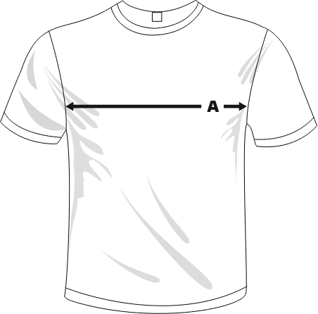 t-shirt size chart image