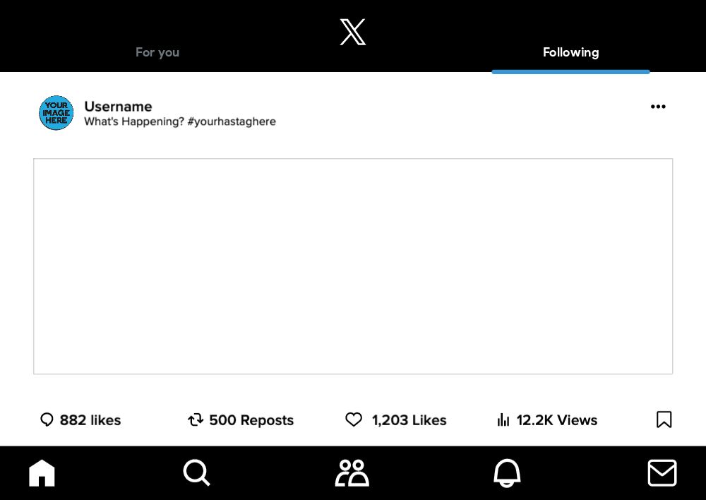 X (formally Twitter) Frame - A0 Landscape