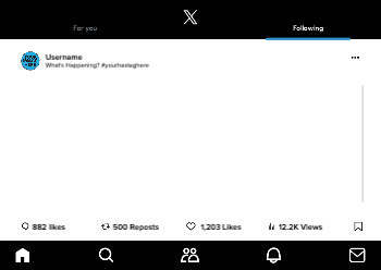 X (formally Twitter) Frame - A0 Landscape