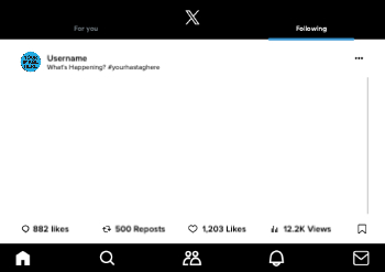 X (formally Twitter) Frame - A1 Landscape