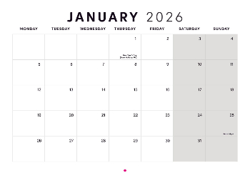 A4 Landscape Photo Calendar
