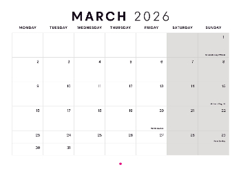 A4 Landscape Photo Calendar
