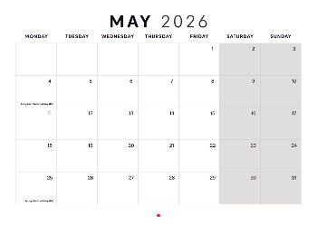 A4 Landscape Photo Calendar
