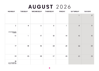 A4 Landscape Photo Calendar