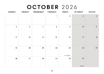 A4 Landscape Photo Calendar