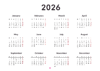 A4 Landscape Photo Calendar