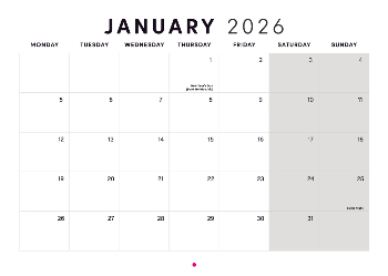 A5 Landscape Photo Calendar