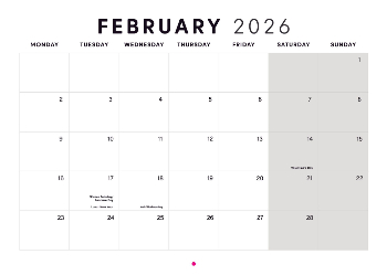 A5 Landscape Photo Calendar