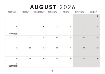 A5 Landscape Photo Calendar