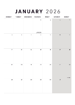 A5 Photo Portrait Calendar
