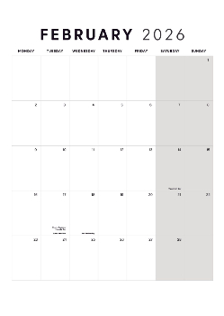 A5 Photo Portrait Calendar