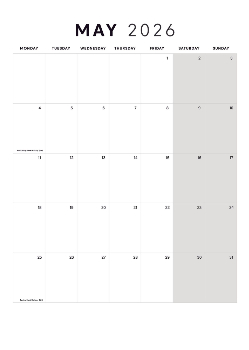 A5 Photo Portrait Calendar