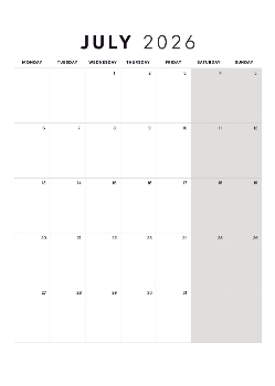 A5 Photo Portrait Calendar