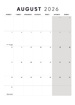 A5 Photo Portrait Calendar