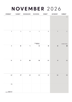 A5 Photo Portrait Calendar