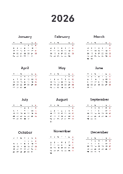 A5 Photo Portrait Calendar
