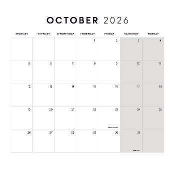 210x210mm Square Calendar