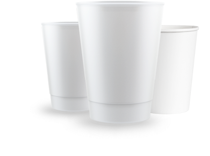 White paper cup