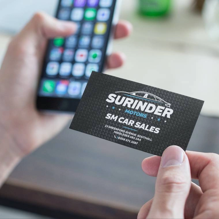 car sales business card