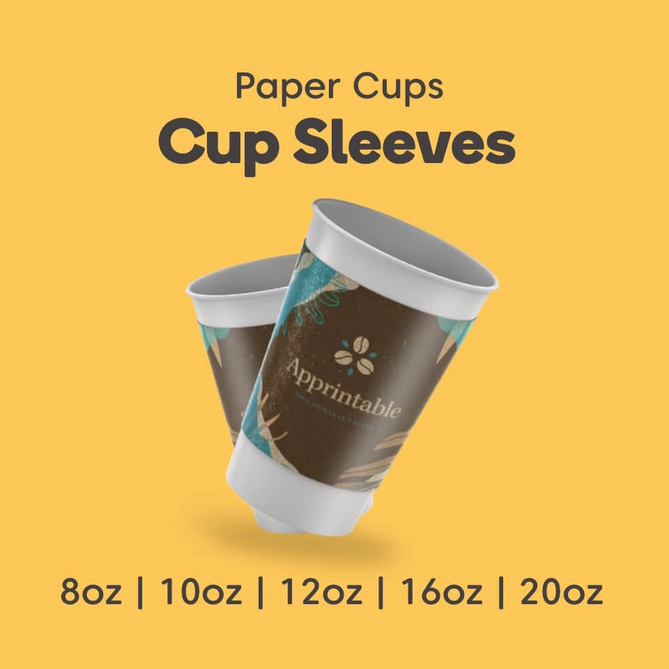 branded paper cup sleeves