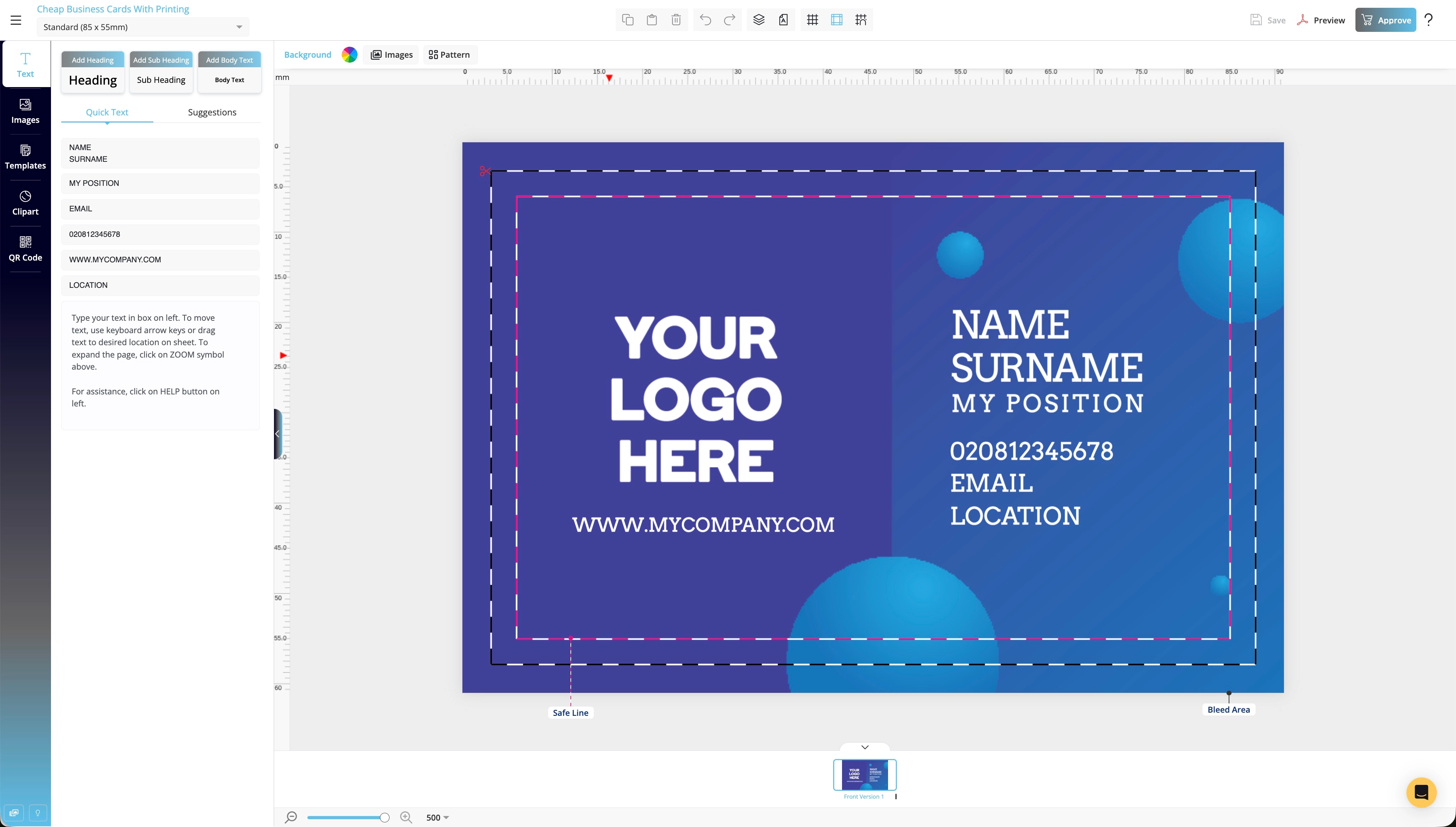 Apprintable Designer Studio interface