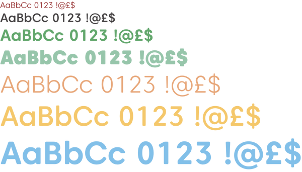 fonts weights and sizes