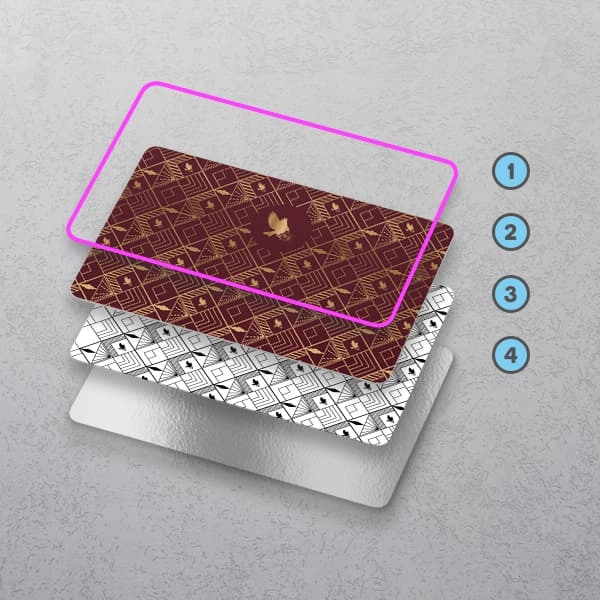 layers of a metallic label