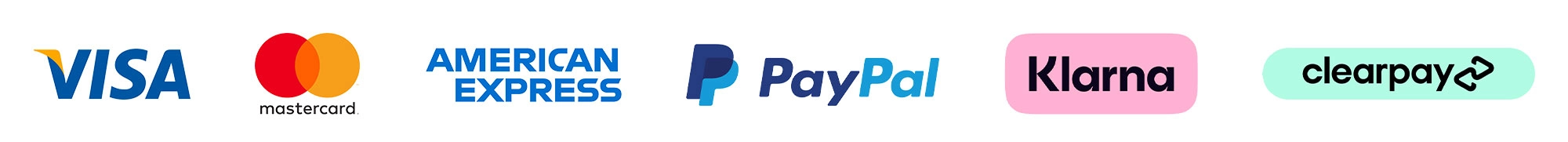 Payment methods accepted: Visa, Mastercard, American Express, PayPal
