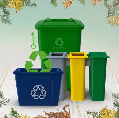 recycling bins