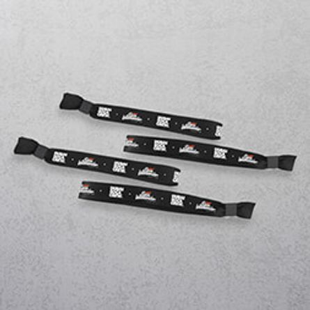 printed black fabric wristband with logo