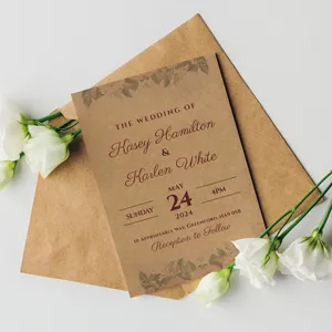 Kraft Wedding Invitation